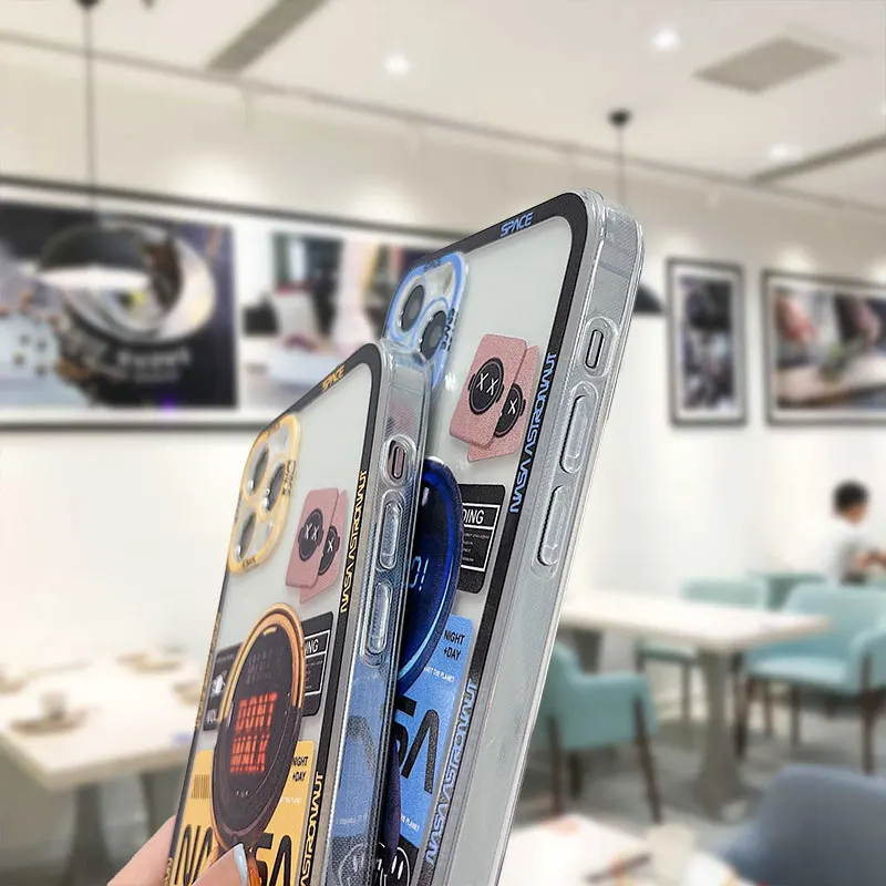 Мягкий чехол из ТПУ для IPhone 11 12 13 PRO MAX 6 7 6S 8 Plus X XR XS модный мультяшный дизайн