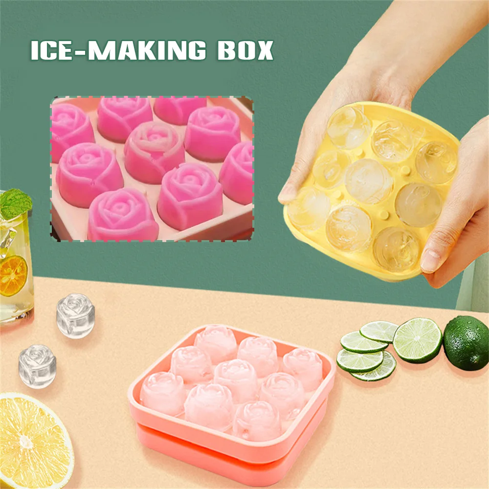 

Розовый трафарет из силикона с крышкой, зеркальный Ледогенератор, многоразовый силикон с пищевым уровнем + ПК, 4 цвета, легко снимается, GQ