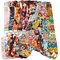 Japanese Anime Lanyard For Keys Chain Credit Card Cover Pass Mobile Phone Charm Neck Straps Badge Holder Keys Accessories
