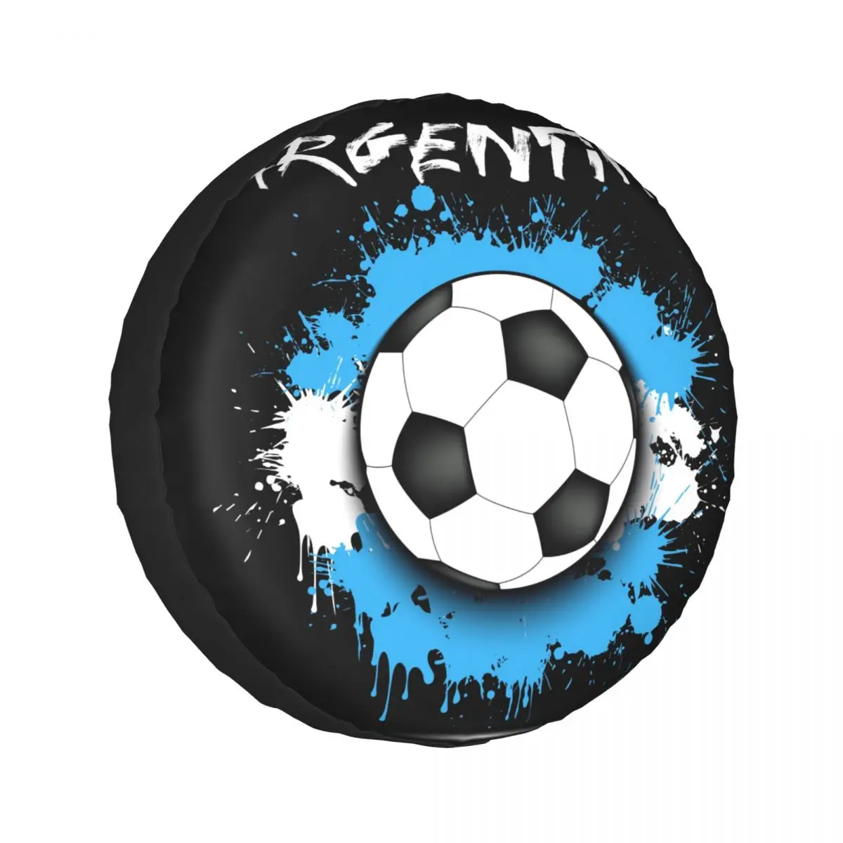 

1Pc Car Spare Tire Cover Argentina Flag Soccer Ball Against Pattern Case Polyester Tire for Cars Wheel Protection Cover