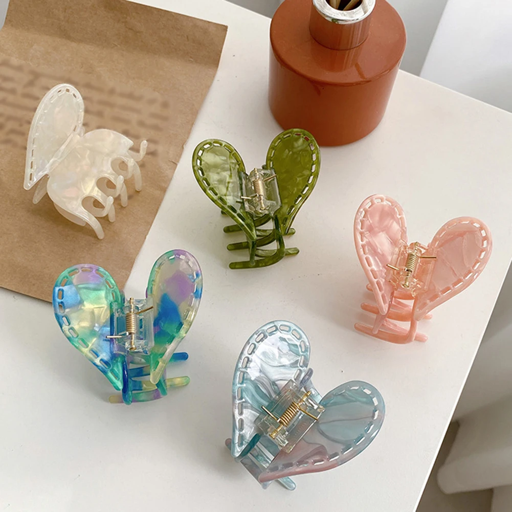 

Hair Clip Acetate Clamp Back Head Hairpin French Retro Mermaid Color Hair Claw Headdress Hairpin Female Hair Accessories