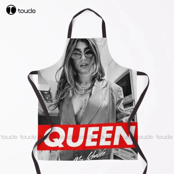 

Mia Khalif | Queen Apron Sexy Apron For Women Men Unisex Adult Garden Kitchen Household Cleaning Custom Apron New Custom Apron