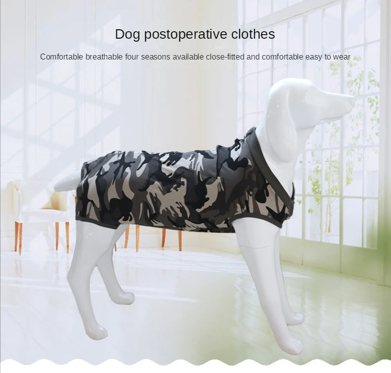 Pet Dog Neutering Surgery Gown Clothes,  High Elastic Breathable Dog Post-weaning Gown, Four-legged Care Clothes Pet Supplies