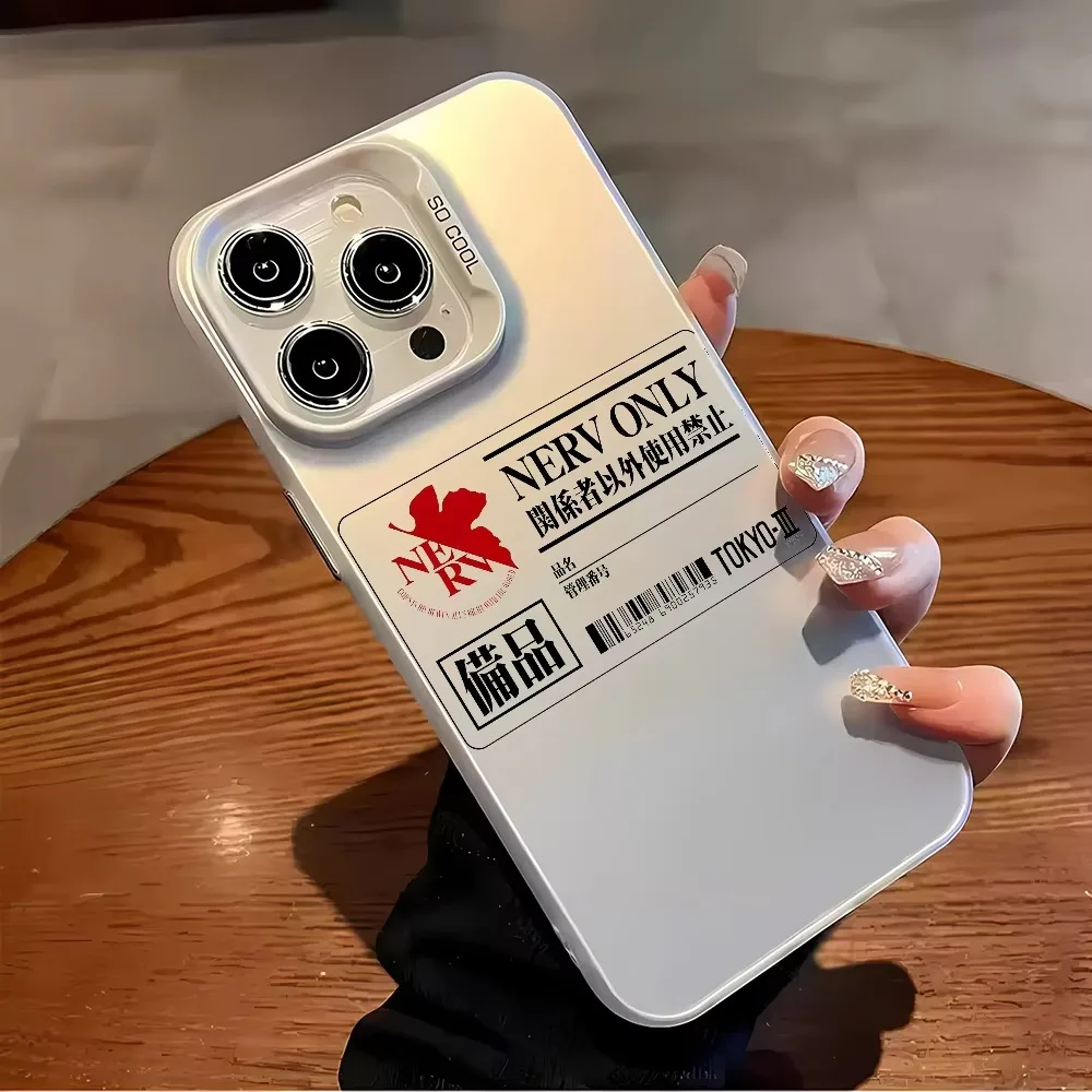 Роскошный чехол для телефона N-Neon G-Genesis Evangelion iPhone 16 15 14 Plus 13 12 11 Pro Max X Xs XR 8 7 матовый