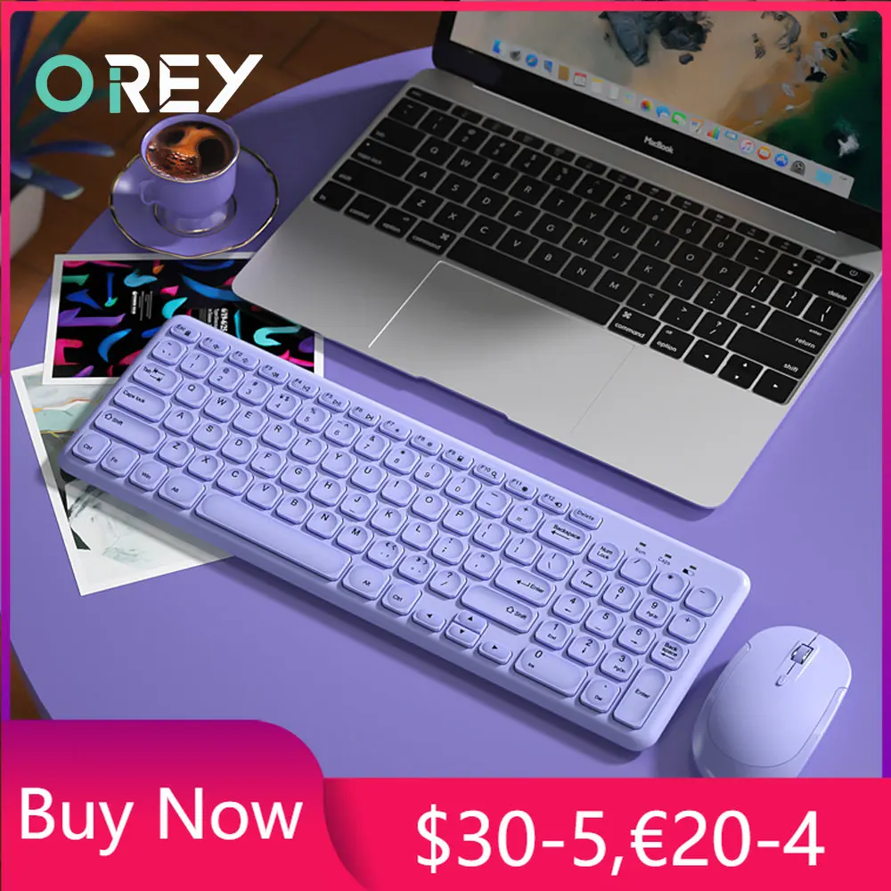 2.4G Wireless Keyboard Mouse Combo Gaming Keyboard Slient Button PC Gamer Mini Keyboard Mouse Kits for Laptop Macbook Air Pro
