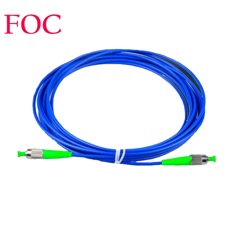 

10Pcs 5 Meter Armored Fiber Optic Cable FC/APC Singlemode SM Simplex 3.0mm Anti-rodent Armoured Optical Patch Cord