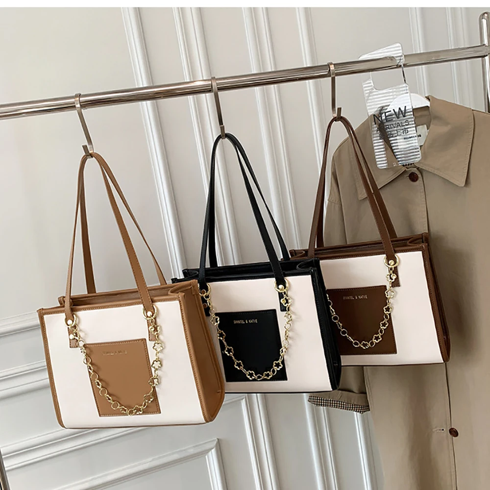 

Сумка-тоут женская кожаная на одно плечо, вместительная