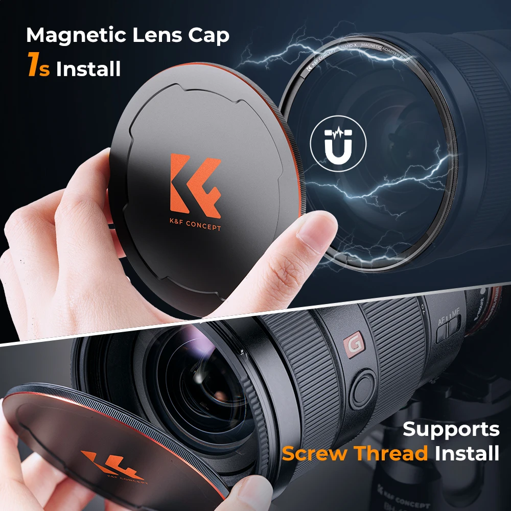 K&F Concept 58mm 62mm 67mm 77mm 82mm Nano-X Magnetic HD CPL Camera Filter with Lens Cap Circular Polarizing Multi-Layer Coatings enlarge