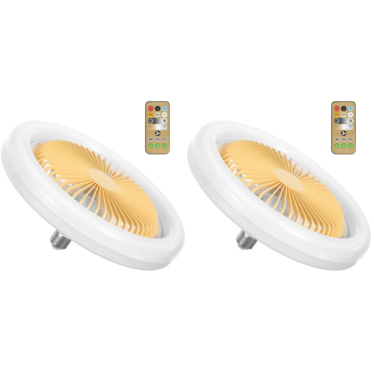 

Set 2 Zhongshan House Fan Ceiling Lights Remote LED Control Smart Plastic Living Room Lamp