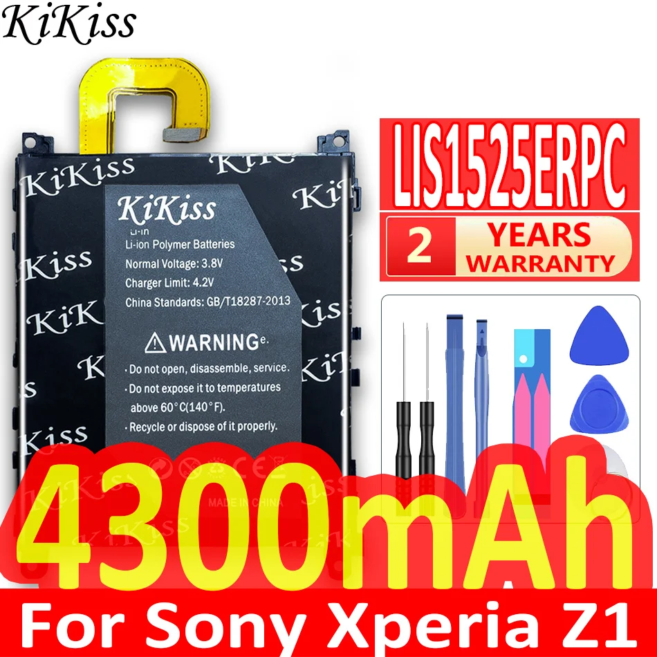 

KiKiss Mobile Phone Battery For Sony Xperia Z1 I1 L39h Honami SO-01F C6902 C6903 C6906 C6943 LIS1525ERPC AGPB011-A001 4300mAh