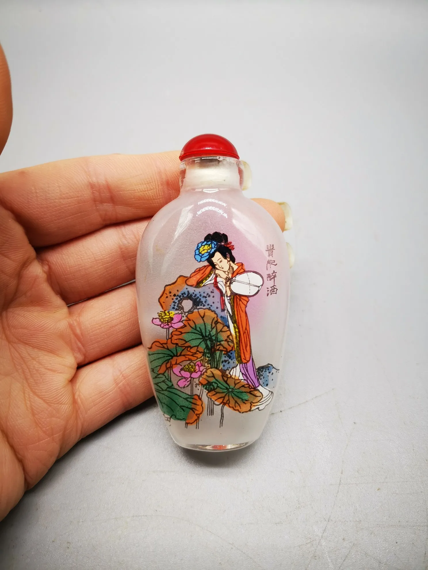 4 ШТ. РЕДКИЕ КИТАЙСКИЕ ВНУТРЕННИЕ СТЕКЛО С РУЧНОЙ ОЧКЕ СНУФЕ Четыре красавицы