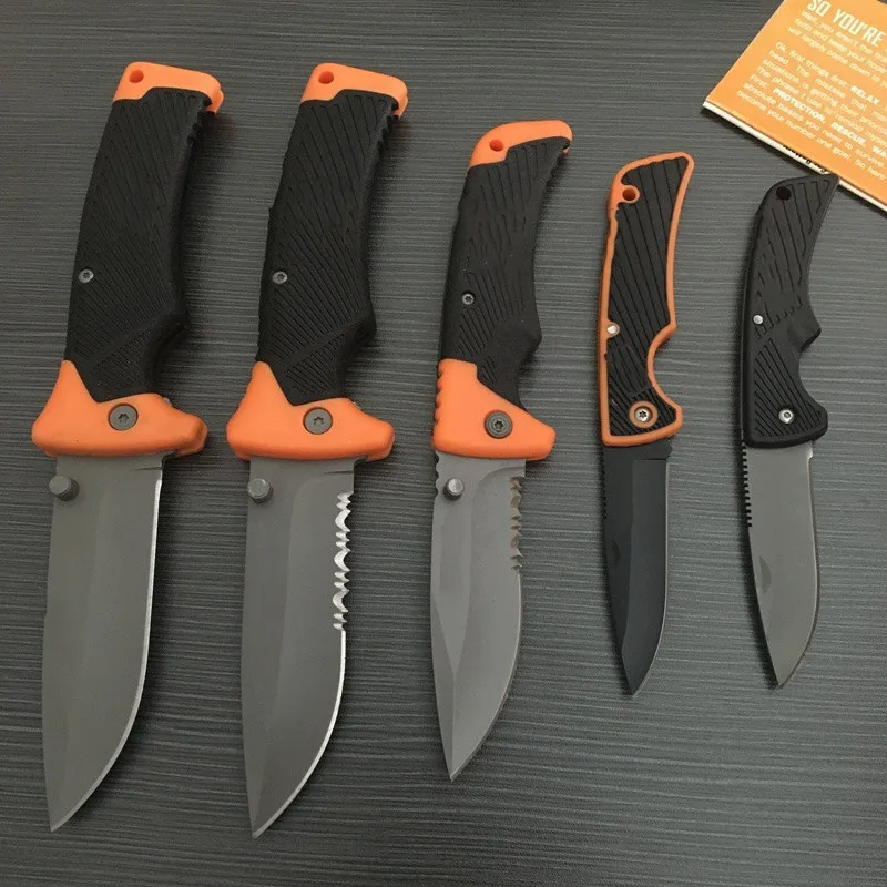 

Pocket GB Tactical Folding Knife 8Cr13MoV Blade Rubber Handle Outdoor Survival EDC Knives Camping Hunting Sharp Tool For Gifts