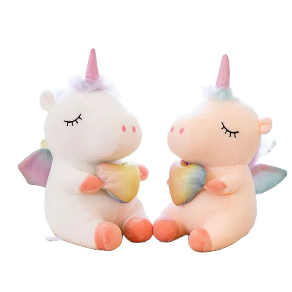 

25 см Единорог Меховая игрушка супер милая красочная кукла крыло забавная кукла отправляет детей на день рождения Рождественский подарок украшения