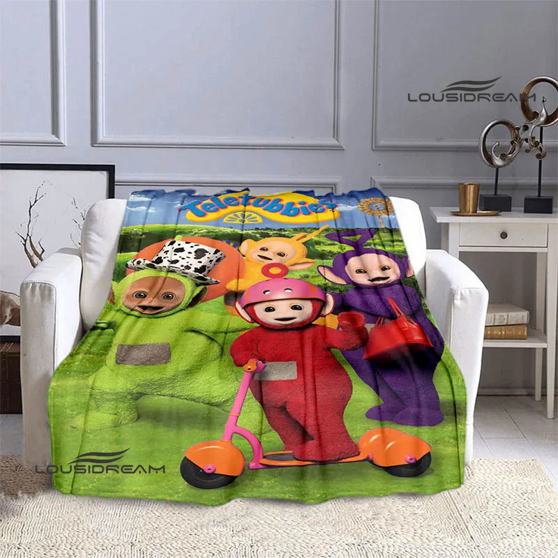 

Одеяло Teletubbies с принтом, теплое одеяло с фланцем, мягкое и удобное одеяло, домашнее дорожное одеяло, подарок на день рождения