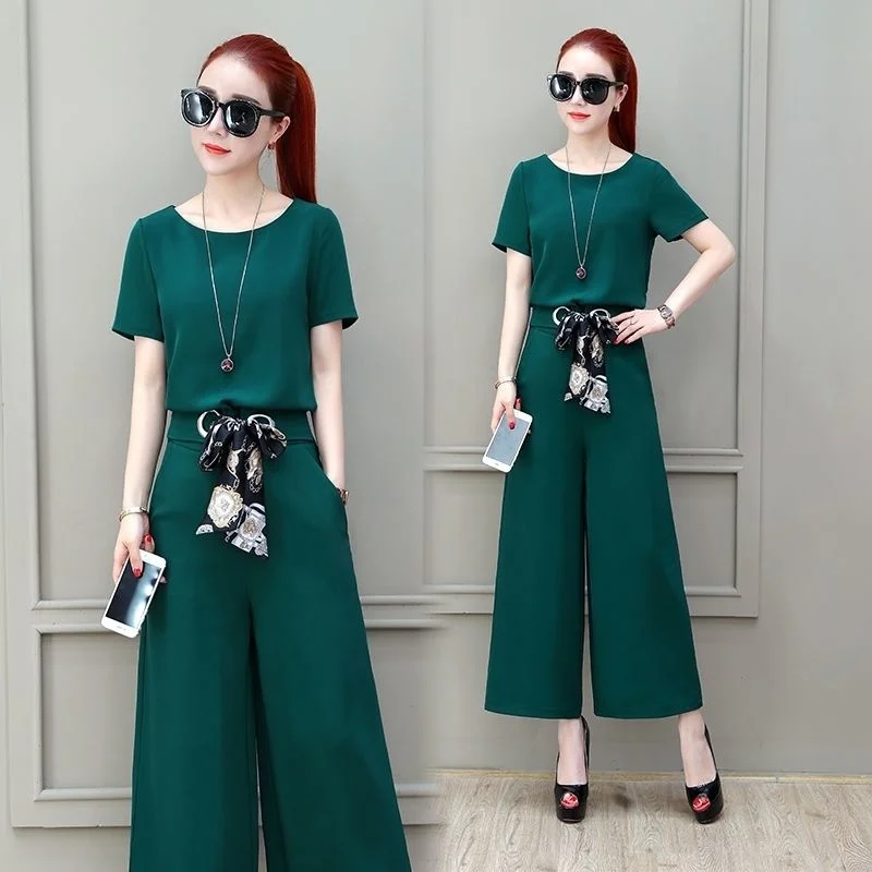 Женские брюки с широкими штанинами укороченный топ Новинка лета 2022 модные