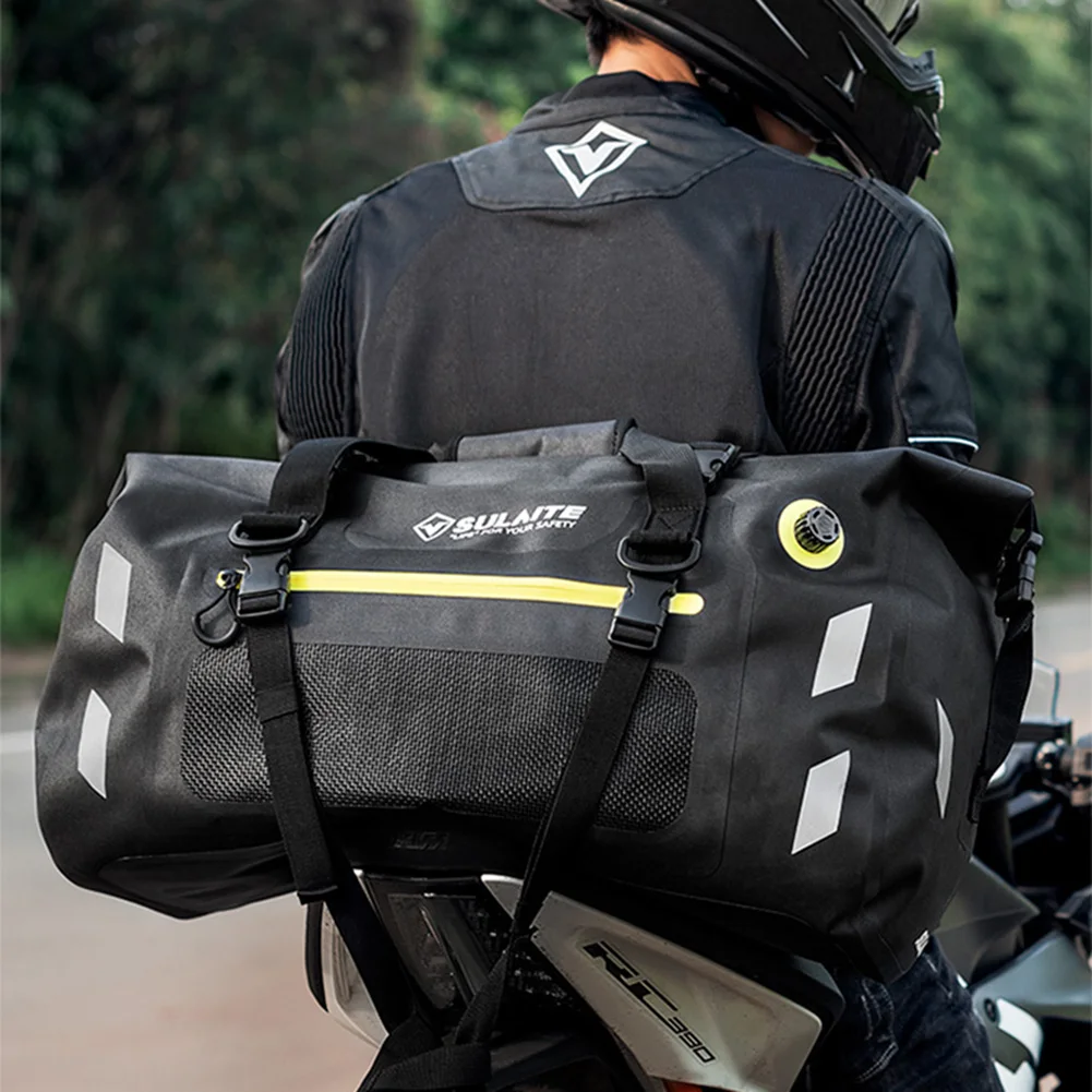 

SULAITE Waterproof 80L Motorcycle Tail Saddle Bag 600D Nylon Rear Seat Backpack Motorcycle Side Bag Motorcycle Saddle Bag Cafe R