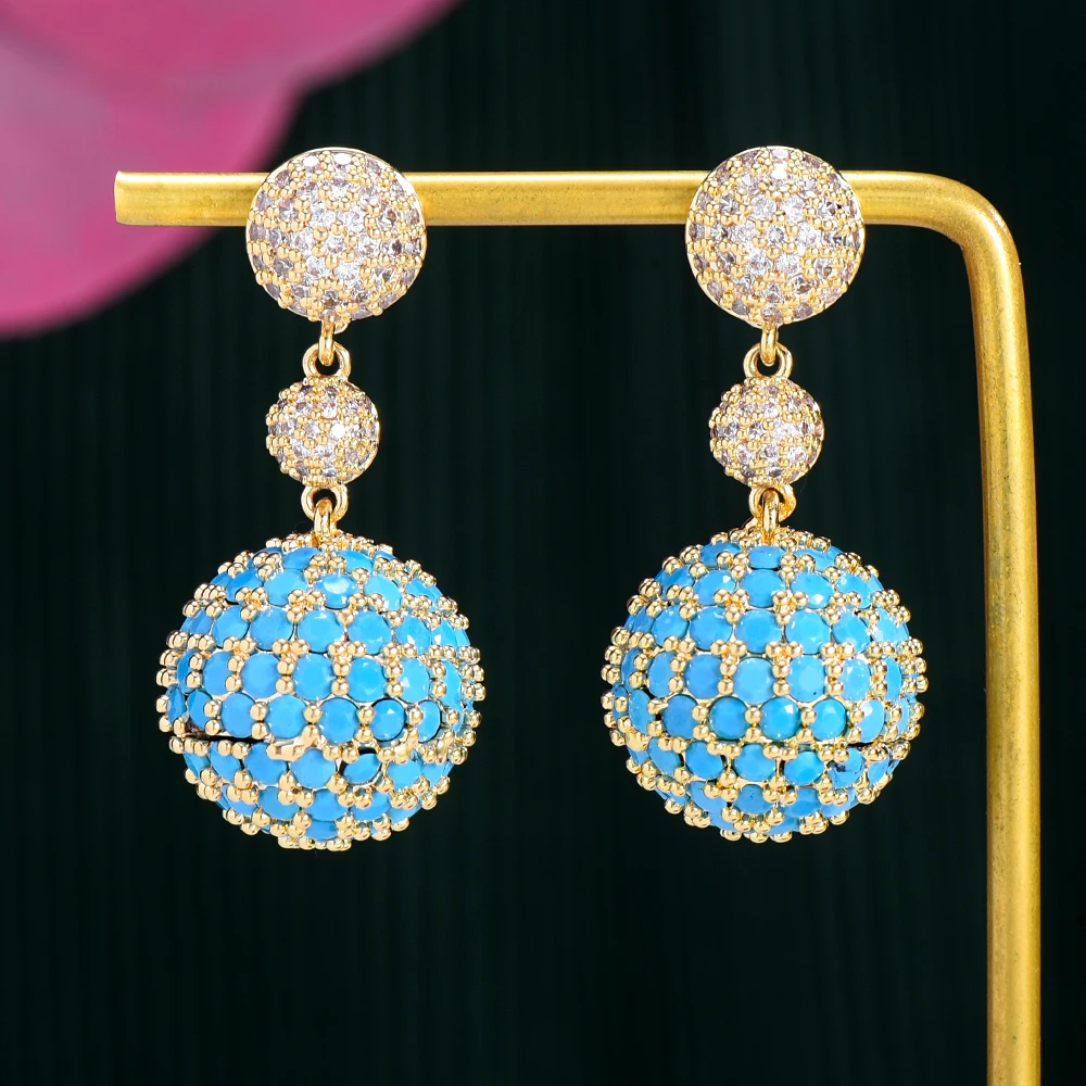 

Jimbora Shiny CZ Pendant Earrings For Women Wedding Bridal Jewelry Trendy Noble High Quality 2022 Ins Hot New Original Design