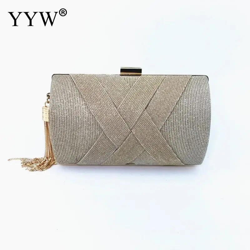 

YYW Tassels Clutch Bag Womens Fashion Chain Shoulder Bags Evening Party Clutches And Purse Luxury Sling Bags Handbags Sac A Main