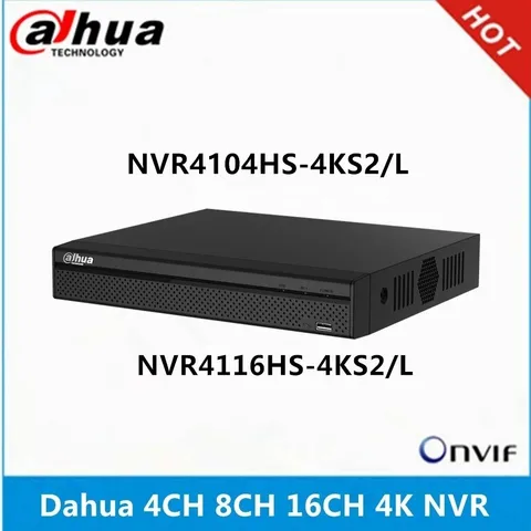 Сетевой видеорегистратор Dahua 4k NVR NVR4104HS-4KS2/L 4CH & NVR4108HS-EI AI NVR 8CH & NVR4116HS-4KS2/L 16ch без POE