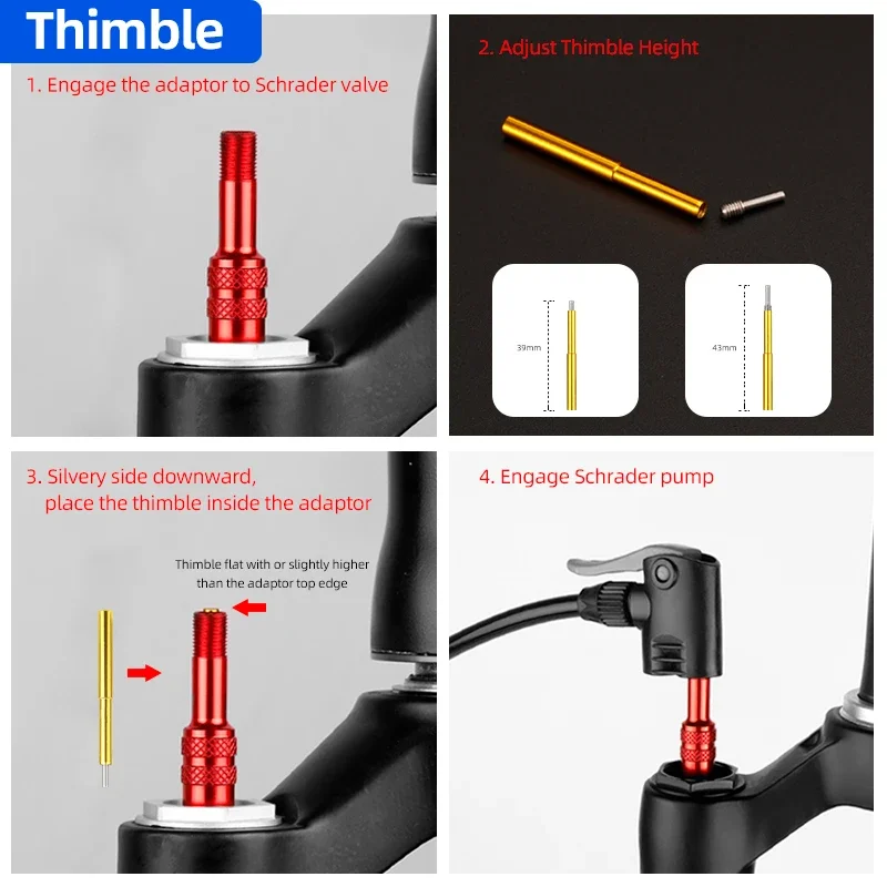 8V1/5V1 Резьбовая вилка AV-насадка Адаптеры из алюминиевого сплава с 4 запасными