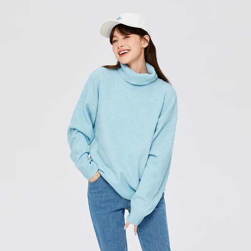 

Semir Sweater Women V-Neck Oversize Soft Waxy Lazy 2022 Winter New Solid Outwear Sweater Inside Clothes Gentle