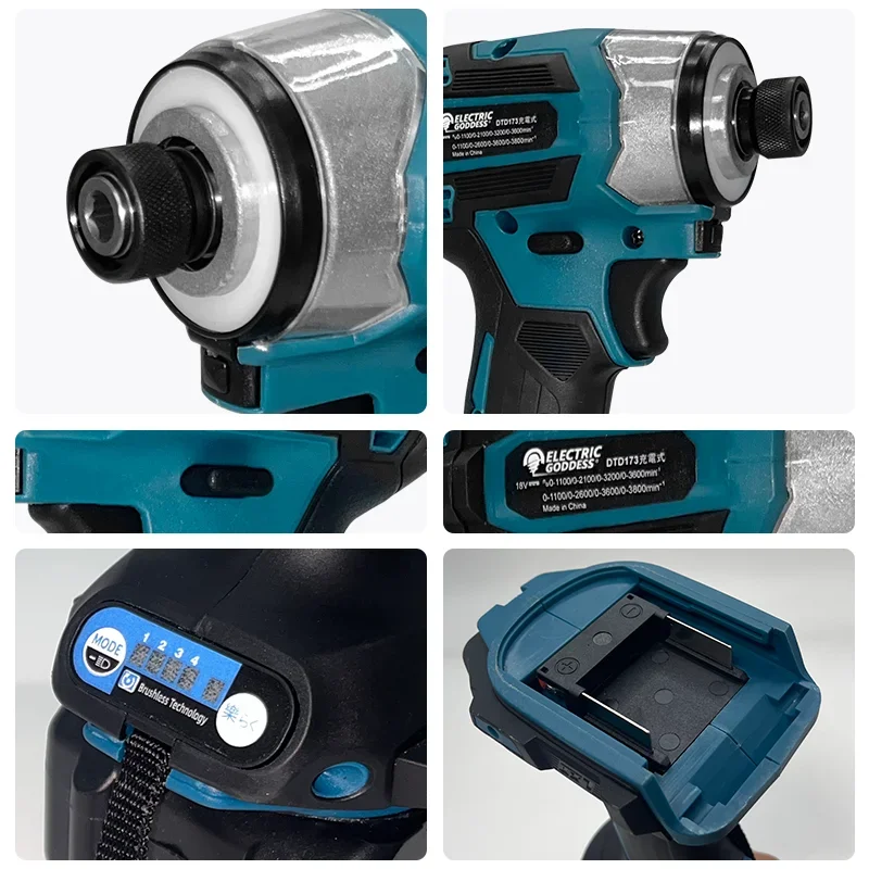 DTD173 Бесщеточная аккумуляторная электрическая отвертка высокой мощности 180 Нм