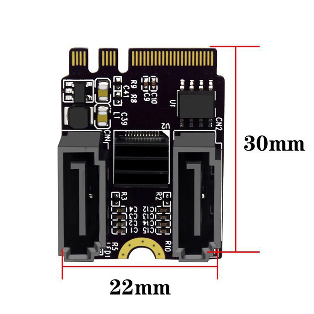 Адаптер для жесткого диска M2 на SATA3.0 адаптер без драйвера A + E Wi-Fi M.2 SATA чип JMB582