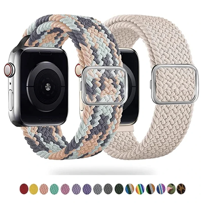 

Nylon Loop Strap for apple watch band 44mm 45mm 41mm 40mm 42mm 38mm Correa bracelet iwatch series 3 4 5 6 Se 7 8 ultra 49mm band