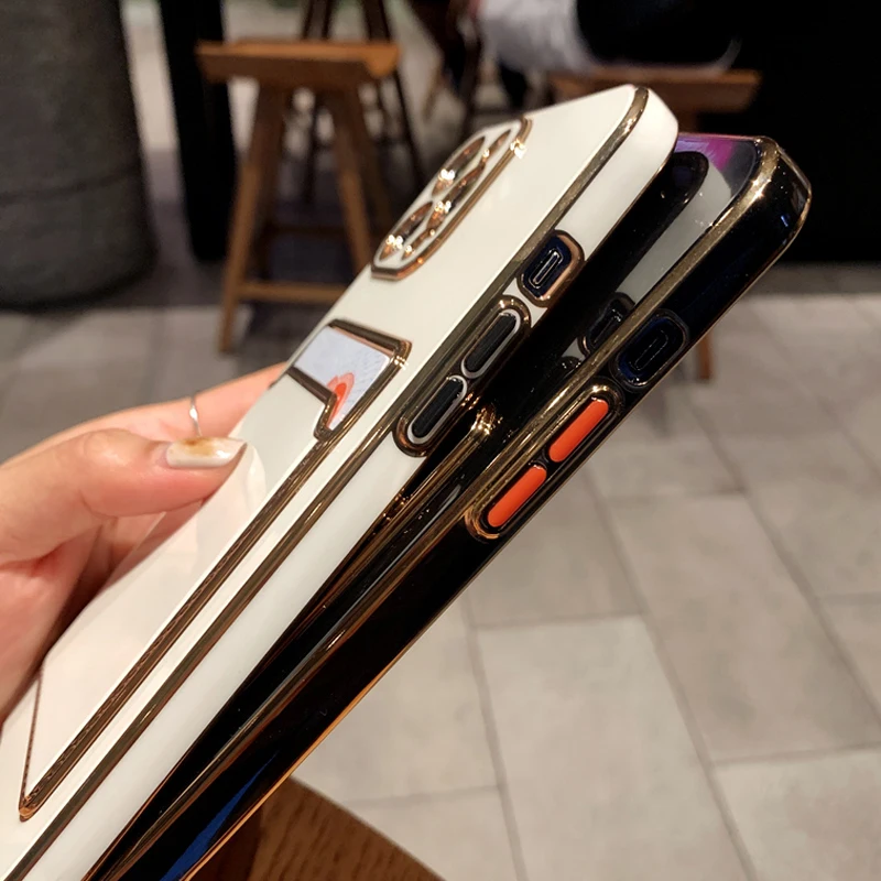 Роскошный мягкий пластиковый чехол с покрытием для iPhone 13 12 11 Pro Max XS XR X R 8 7 Plus SE 2020