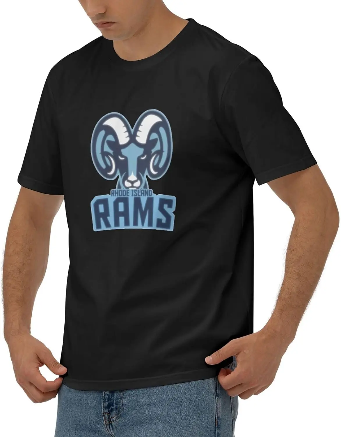 Мужская футболка Uri University of Rhode Island Rams из чесаного хлопка 170 г с короткими рукавами