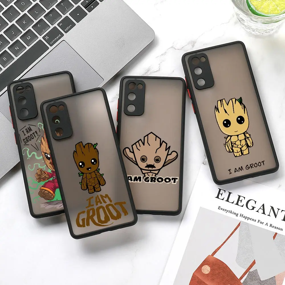 

Marvel Funny Cute Groot Cartoon Case For Samsung Galaxy M62 M52 M51 M33 M32 M31 M30S M23 M20 M10 Note 20 10 9 8 Ultra Lite Plus