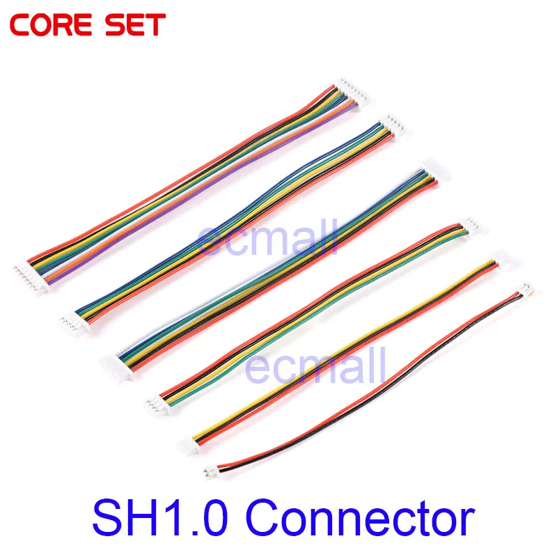 

5 шт. SH 1,0 SH1.0 проводной кабель 2/3/4/5/6/7/8/9/10-контактный разъем электронной линии с двойным подключением 100 мм 28AWG