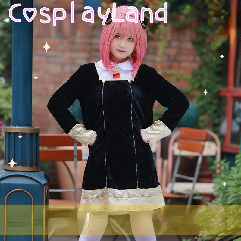 

Manga SPY×FAMILY Cosplay Anya Forger Cosplay Costume SPY×FAMILY Costume Anya Forger Dress Wig Girls School Uniform Suit Dress
