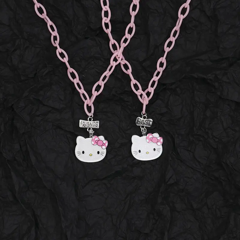 

Sanrio Kawaii ожерелье аниме Hello Kitty милый Ktcat милый девчачий сердце мультфильм лучшие Firends ювелирные изделия подвеска Игрушки для девочек