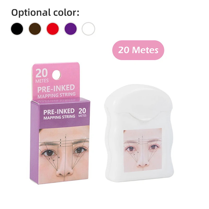 

20 м тату-нить для бровей, маркер для бровей, тату-нить, точка для бровей, предварительно Встраиваемая татуировка для бровей