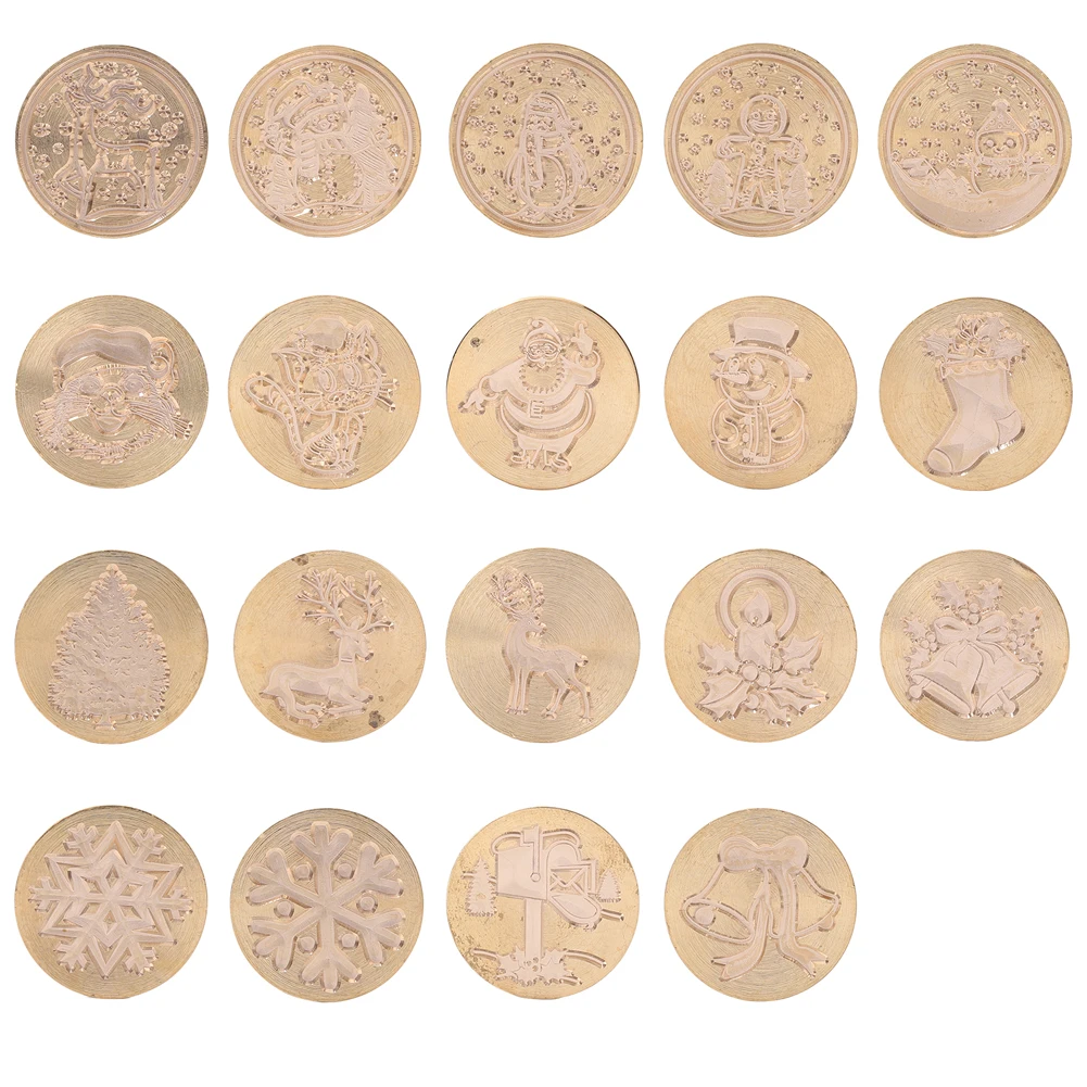 

Exquisite Brass Fire Lacquer Seal Stamp Head without Handle Waxing Sealing Stamp Head Envelope Invitation Decor