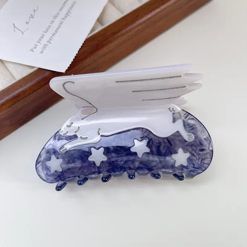 New Retro Sunflower Hair Claw Creative Face Shield Swan Crab Clip Acetate Clips Akcesoria do włosów dla kobiet Dziewczyny Spinki