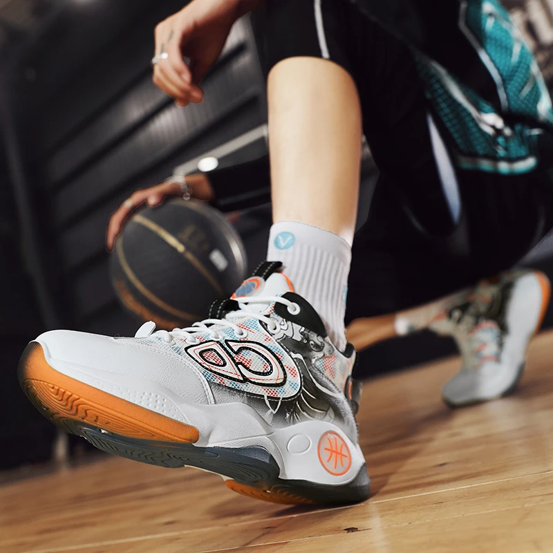 Male Basketball Shoe Fashion New Summer Lightweigh Breathable Top Quality Rebound Sport Shoes Stable Support Brand Shoe for Man