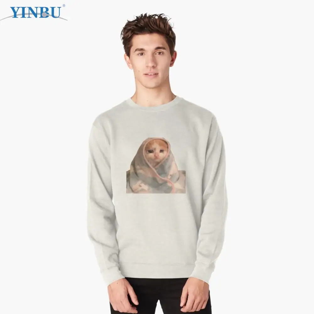 

cat meme Lightweight Sweatshirt fashion streetwear Men's clothes