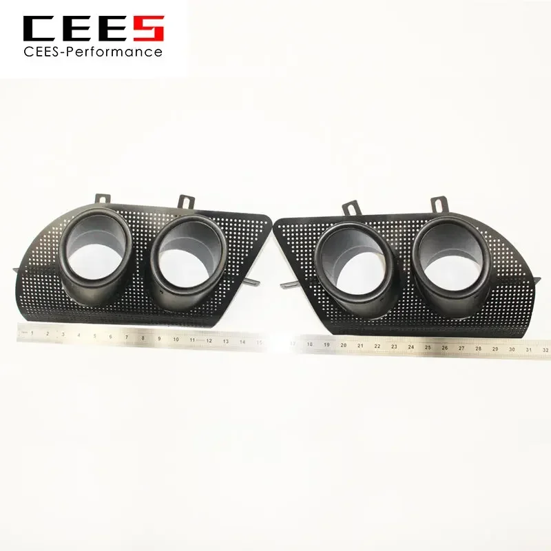 CEES четыре выпускные сопла хвостовая горло черная для Maserati Levante 3.0T 2016-выхлопная