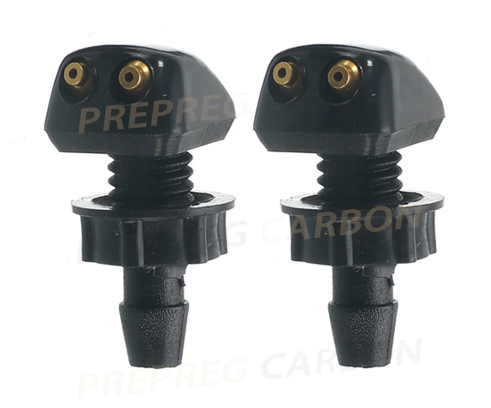 

Распылительная насадка для омывателя лобового стекла автомобиля подходит для большинства моделей автомобилей, насадка для омывателя лобового стекла с двумя отверстиями, распылитель воды, 2 шт.