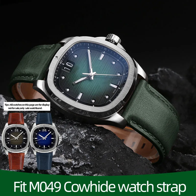 Кожаный ремешок для часов MIDO MULTIFORT M049.526.17/11 M005.430.36 22 мм прямой составной браслет из