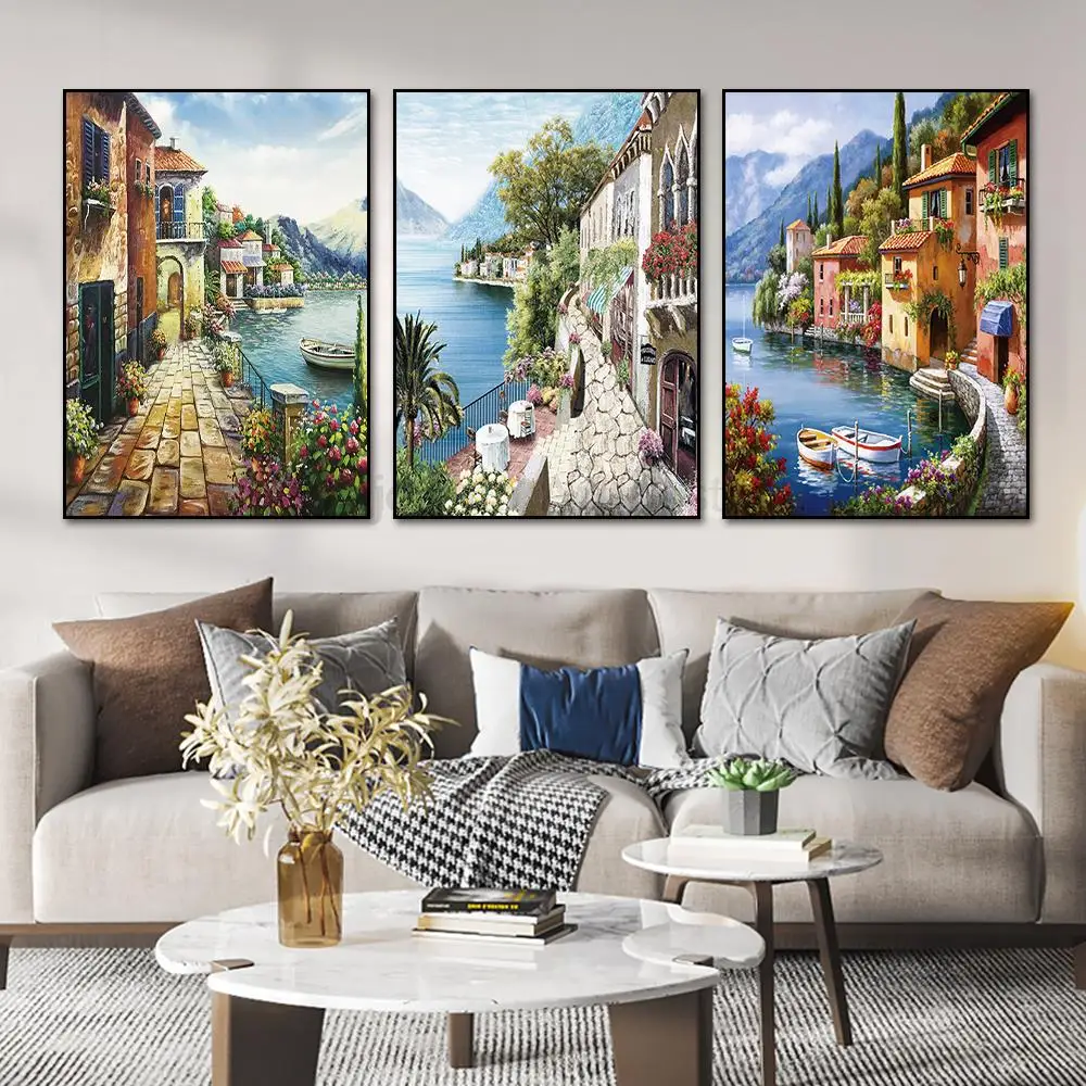 

Beautiful Landscape Canvas Oil Painting Prints Modern Minimalist Aesthetic Wall Art Poster Pictures Living Room Decoration
