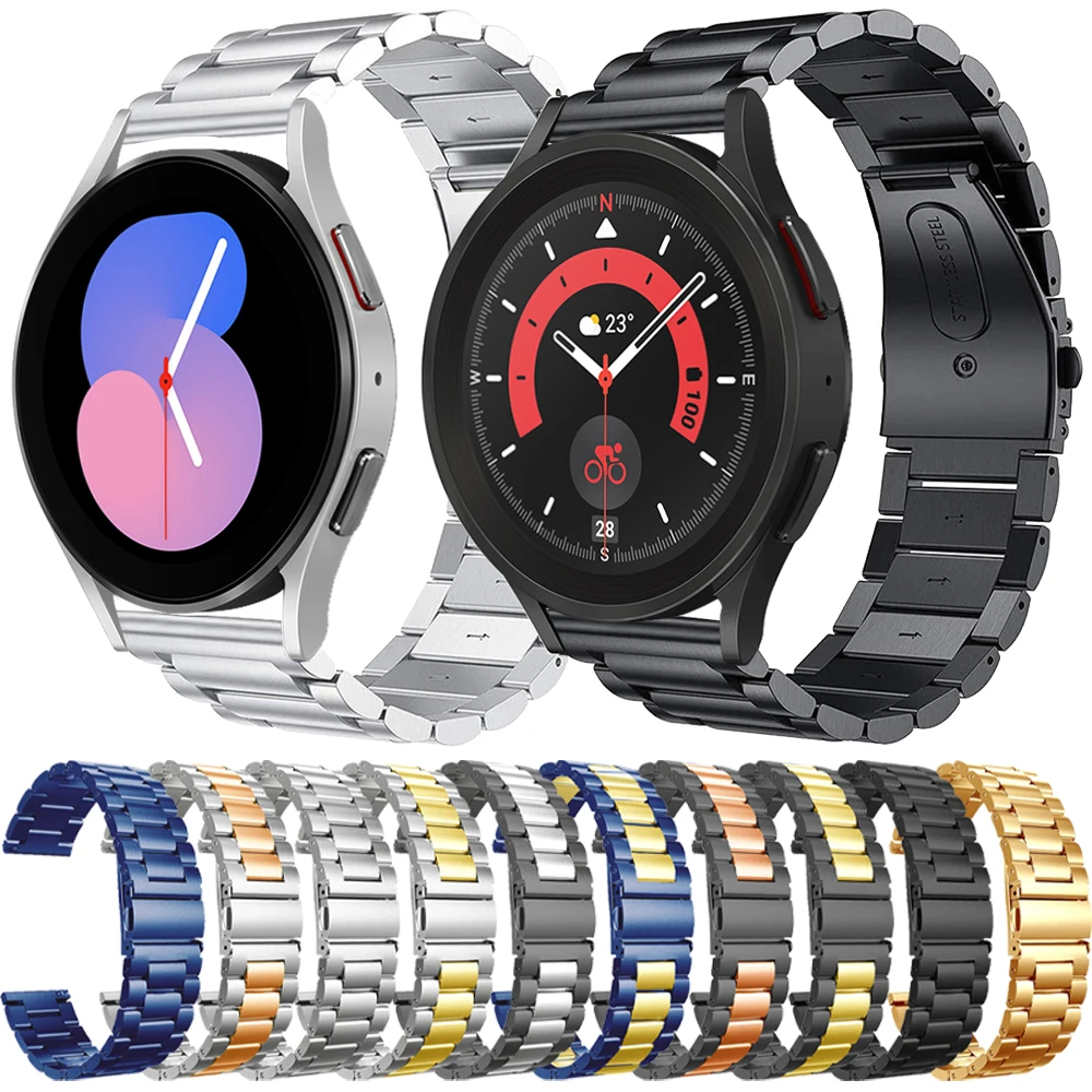 

Metal Strap Samsung For Galaxy Watch 5 Pro 44mm 40mm Bracelet Watch4 Classic 46mm 42mm S3 Active2 20mm 22mm Stainless steel Band