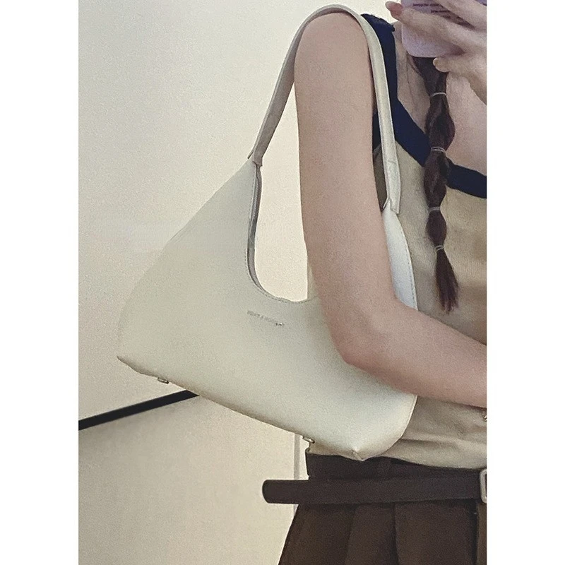 

Hobo Shoulder Bag for Women 2023 Vintage Niche Tote Underarm Bags PU Leather Luxury Designer Handbags Ladies Shopper Bag