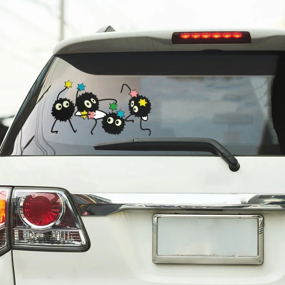 Мультфильм Сажа Сприйт автомобильная наклейка Ghibli аниме водостойкая Susuwatari авто