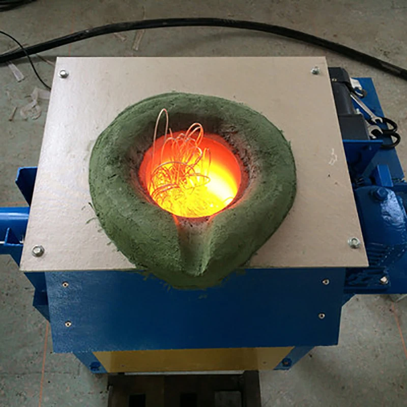 Среднечастотная индукционная нагревательная печь мощностью 90 кВт для плавки