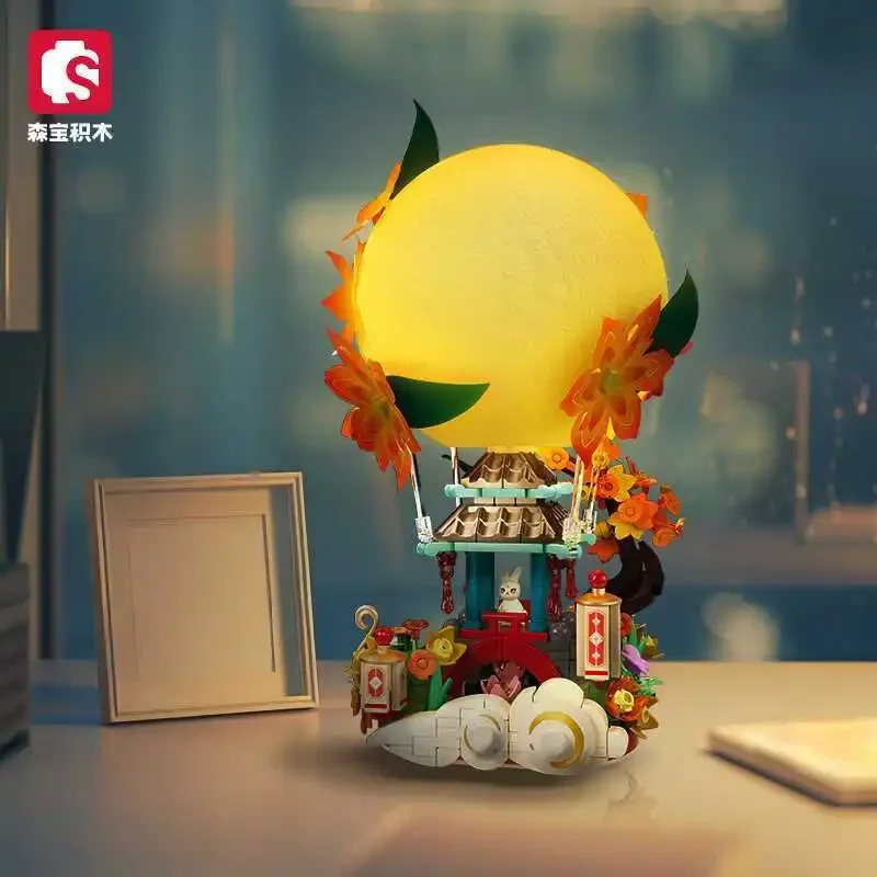 Новый конструктор SEMBO павильон луна тень нефрит кролик Детская сборка игрушка