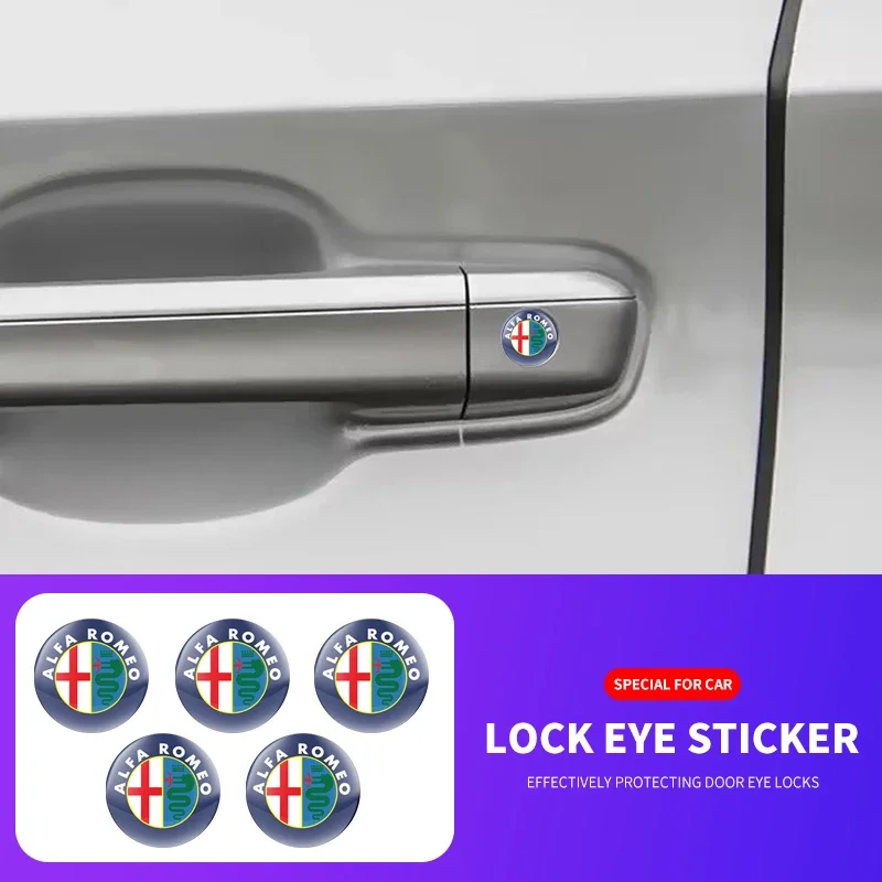 2/5/10 шт. наклейки на замочную скважину автомобиля защитные дверной замок для Alfa