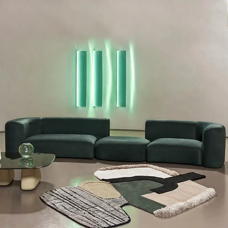 Roodtuo Минималистичный диванный комплект для гостиной Глубокий зеленый диван